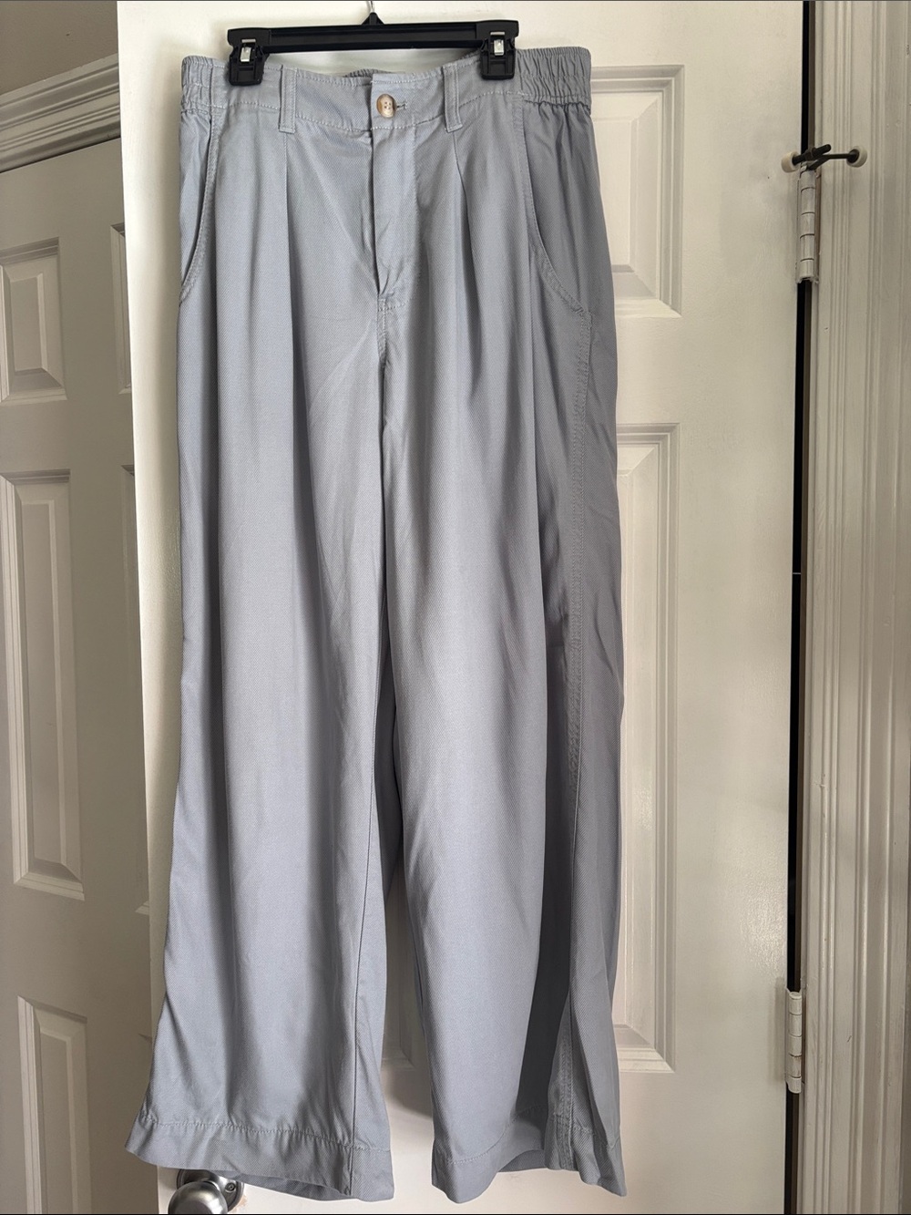 Madewell Light Gray Wide-Leg Chinos